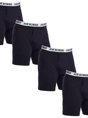 Joe Boxer Men's Organic Cotton Boxer Briefs, 4-pack （ no box )
